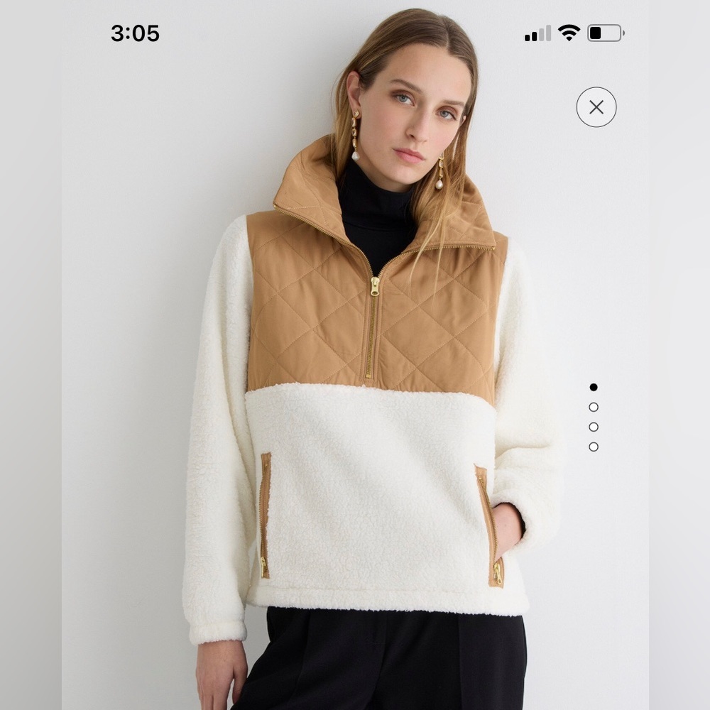 Sherpa J Crew Fleece Jacket